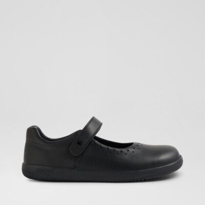Kp Bestie Junior Black Leather Flat Shoes