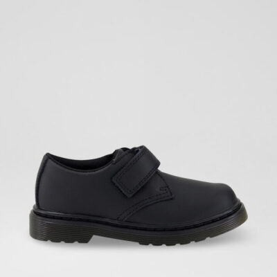 Kamron 2 Toddler Black Leather Flat Shoes