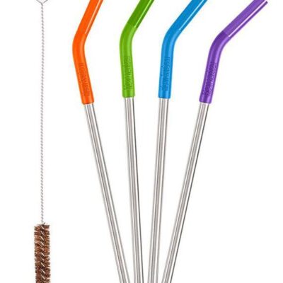 Klean Kanteen Stainless Steel Straws 4 pk Multicoloured