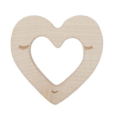 Wooden Story Heart Maple Wood Teether
