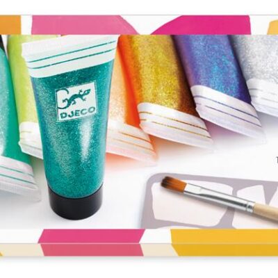 Djeco 8 Glitter Gel Tubes