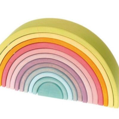 Grimm's Large Wooden Pastel Rainbow 12pcs