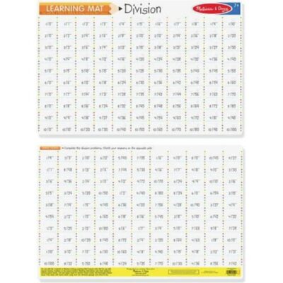 Melissa & Doug Double-Sided Division Write-A-Mat