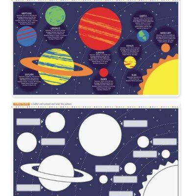 Melissa & Doug Double-Sided Solar System Write-A-Mat