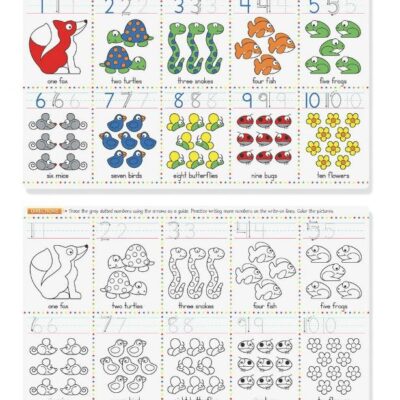 Melissa & Doug Double-Sided Numbers 1-10 Write-A-Mat